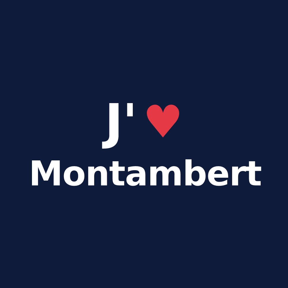 T-shirt personnalisé Montambert — design J'aime Montambert