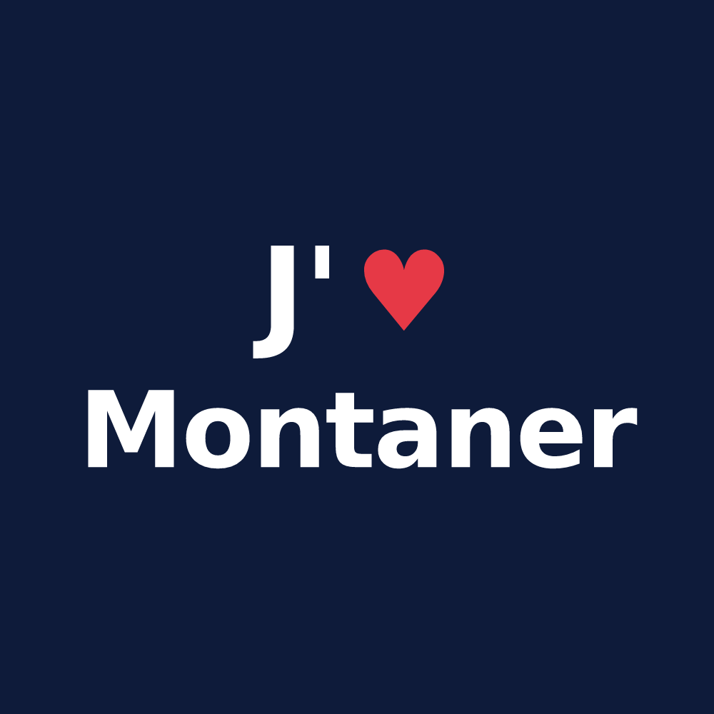 T-shirt personnalisé Montaner — design J'aime Montaner