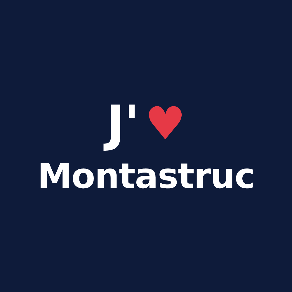 T-shirt personnalisé Montastruc — design J'aime Montastruc