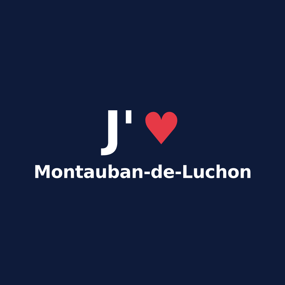 T-shirt personnalisé Montauban-de-Luchon — design J'aime Montauban-de-Luchon