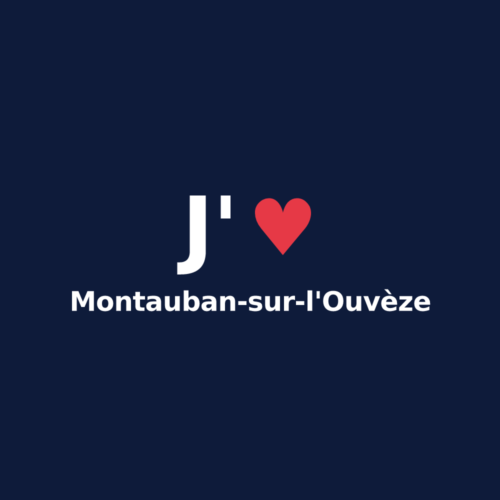 T-shirt personnalisé Montauban-sur-l'Ouvèze — design J'aime Montauban-sur-l'Ouvèze