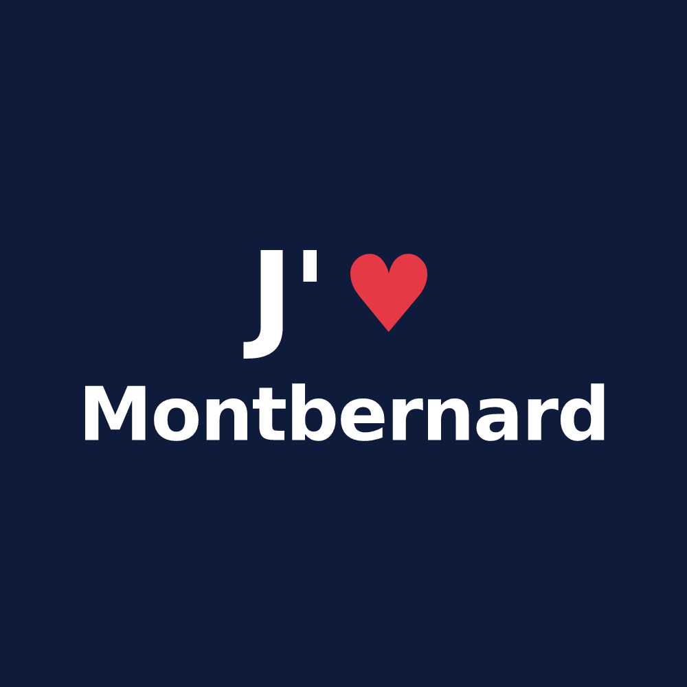 T-shirt personnalisé Montbernard — design J'aime Montbernard