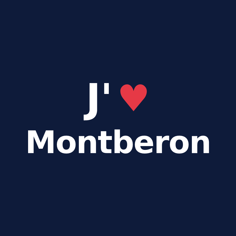 T-shirt personnalisé Montberon — design J'aime Montberon
