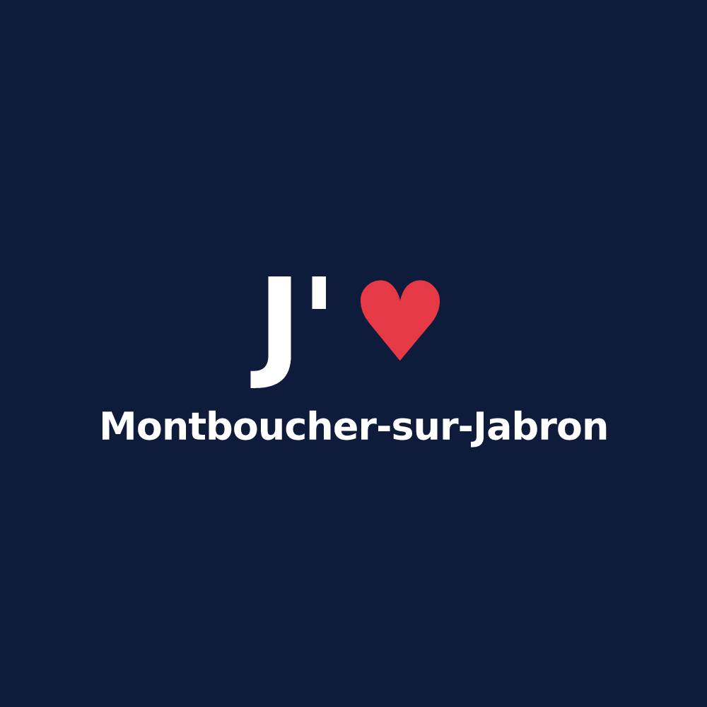 T-shirt personnalisé Montboucher-sur-Jabron — design J'aime Montboucher-sur-Jabron