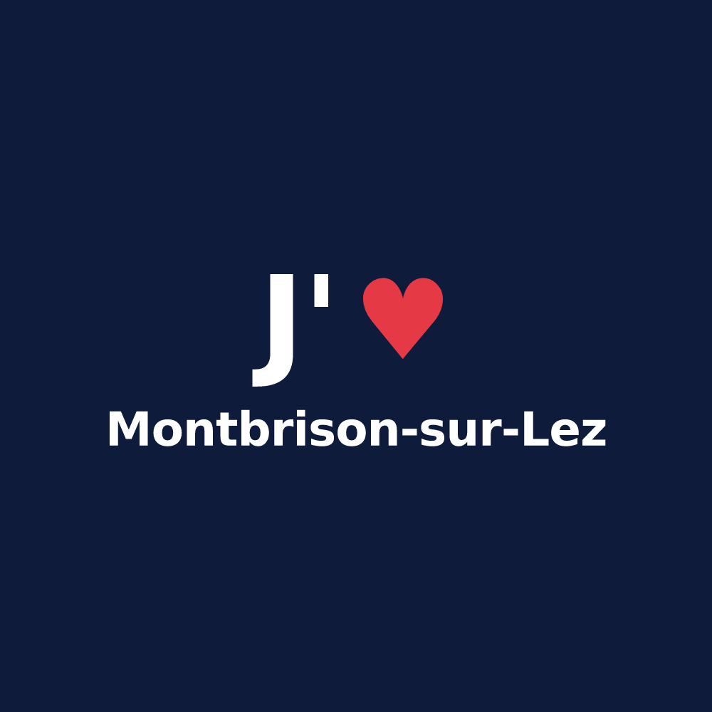 T-shirt personnalisé Montbrison-sur-Lez — design J'aime Montbrison-sur-Lez