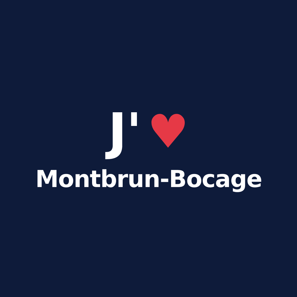 T-shirt personnalisé Montbrun-Bocage — design J'aime Montbrun-Bocage