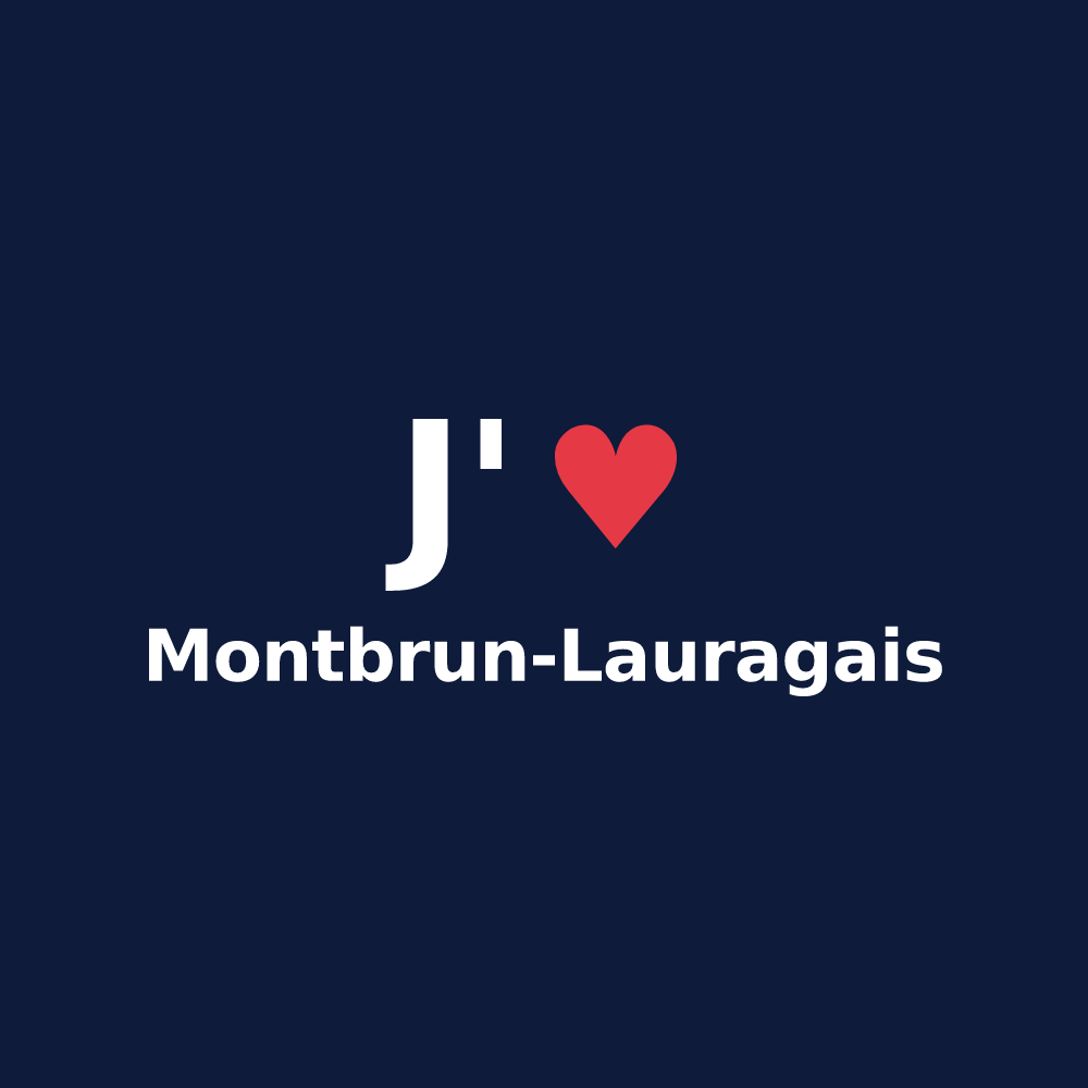 T-shirt personnalisé Montbrun-Lauragais — design J'aime Montbrun-Lauragais