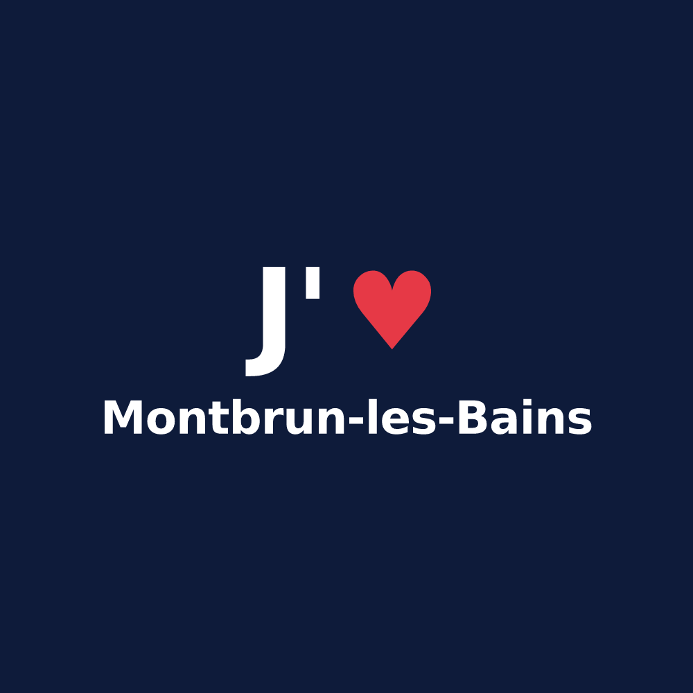 T-shirt personnalisé Montbrun-les-Bains — design J'aime Montbrun-les-Bains