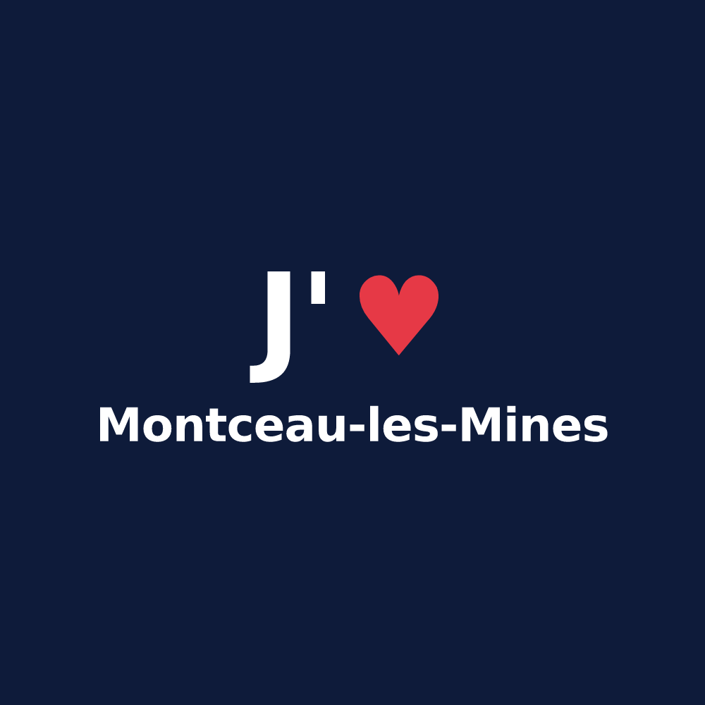 T-shirt personnalisé Montceau-les-Mines — design J'aime Montceau-les-Mines