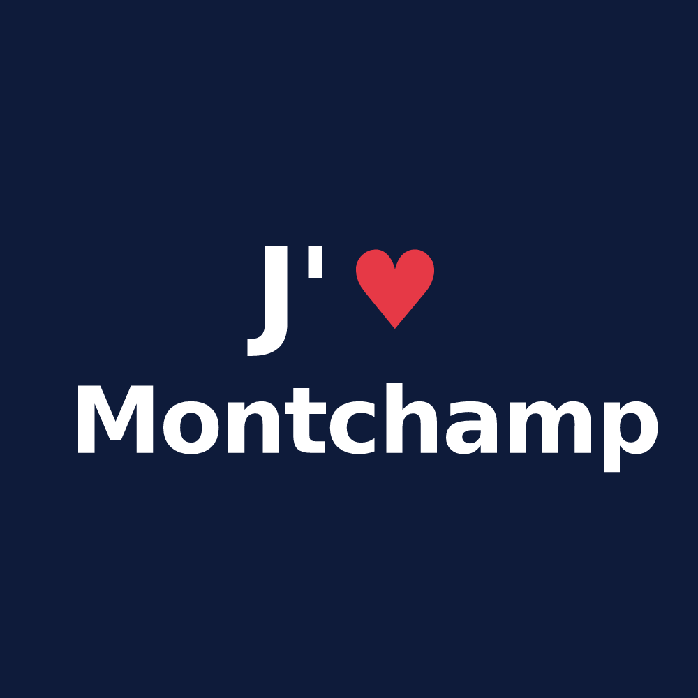 T-shirt personnalisé Montchamp — design J'aime Montchamp