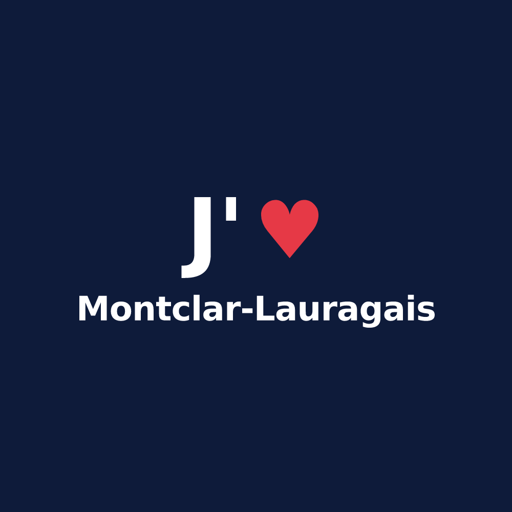 T-shirt personnalisé Montclar-Lauragais — design J'aime Montclar-Lauragais