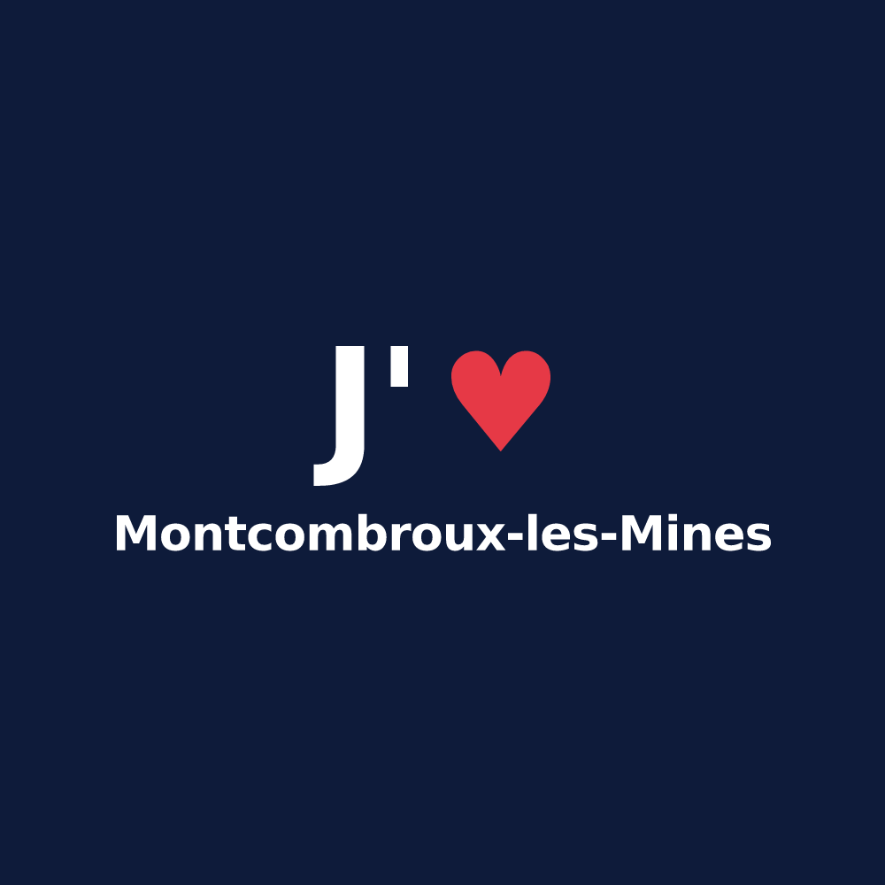 T-shirt personnalisé Montcombroux-les-Mines — design « J'aime Montcombroux-les-Mines » imprimé sur le t-shirt