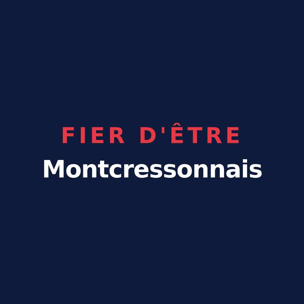 T-shirt « Fier d'être Montcressonnais » — design pour Montcresson