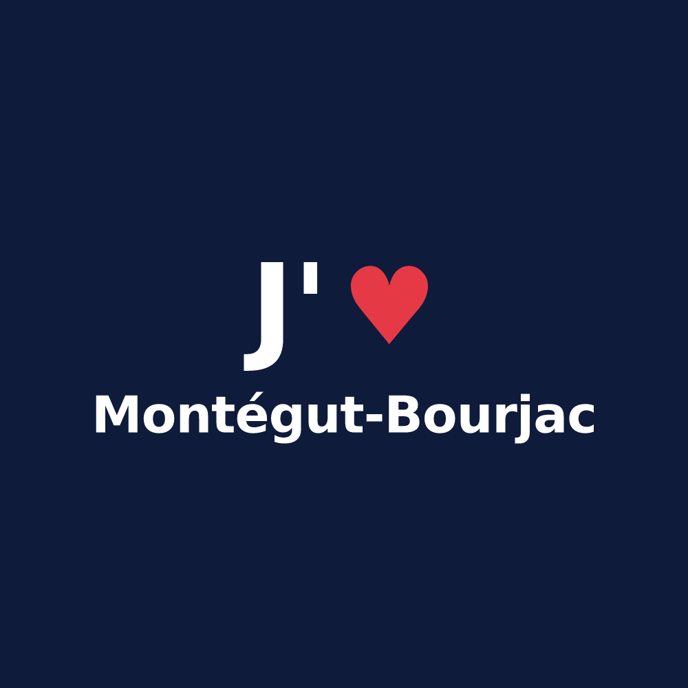 T-shirt personnalisé Montégut-Bourjac — design J'aime Montégut-Bourjac