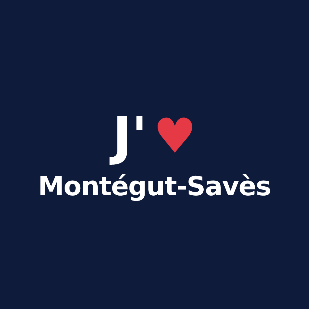 T-shirt personnalisé Montégut-Savès — design J'aime Montégut-Savès