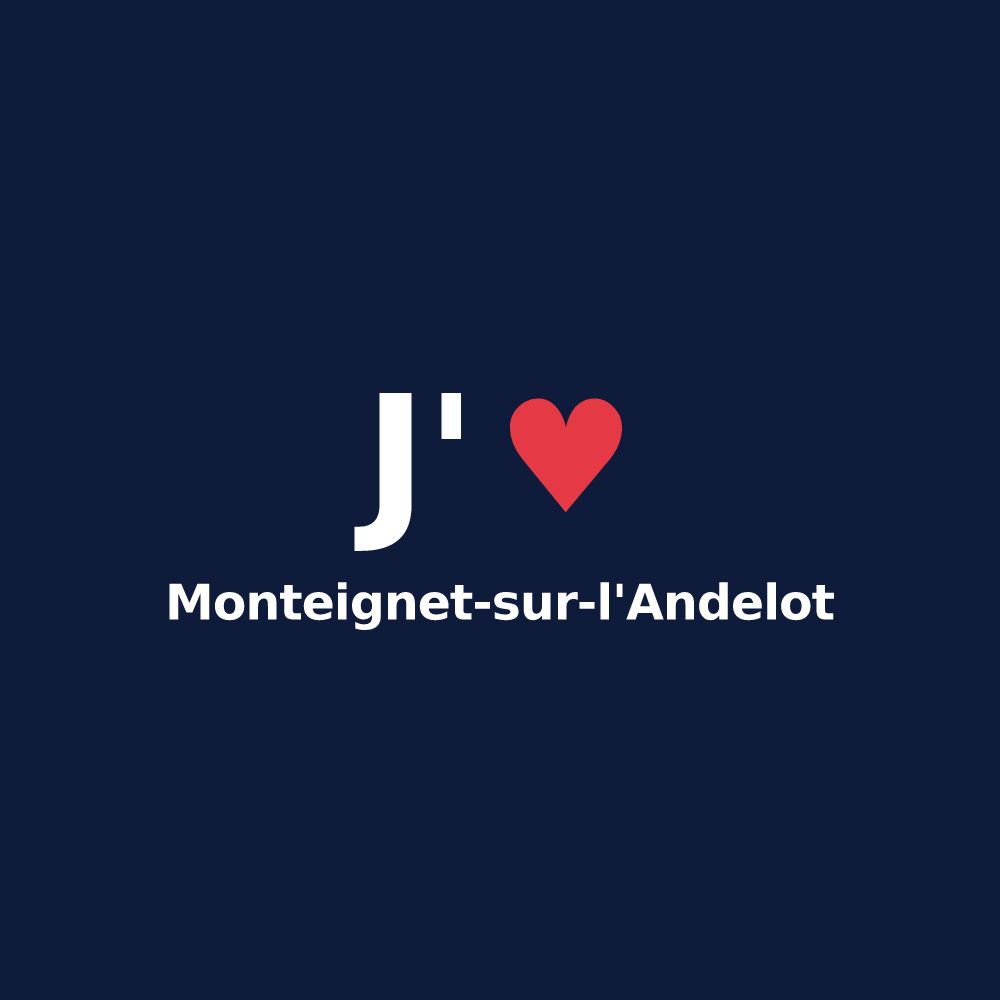 T-shirt personnalisé Monteignet-sur-l'Andelot — design J'aime Monteignet-sur-l'Andelot