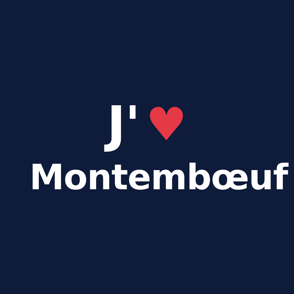 T-shirt personnalisé Montembœuf — design J'aime Montembœuf