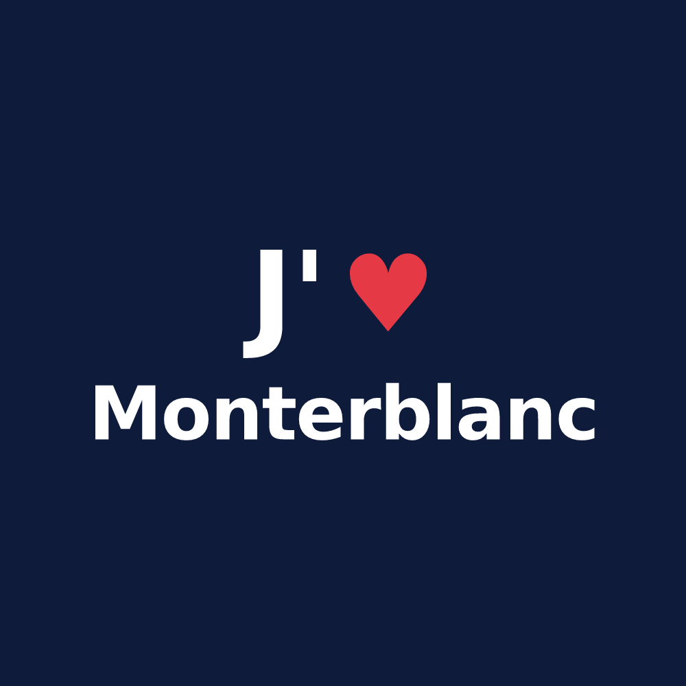 T-shirt personnalisé Monterblanc — design J'aime Monterblanc