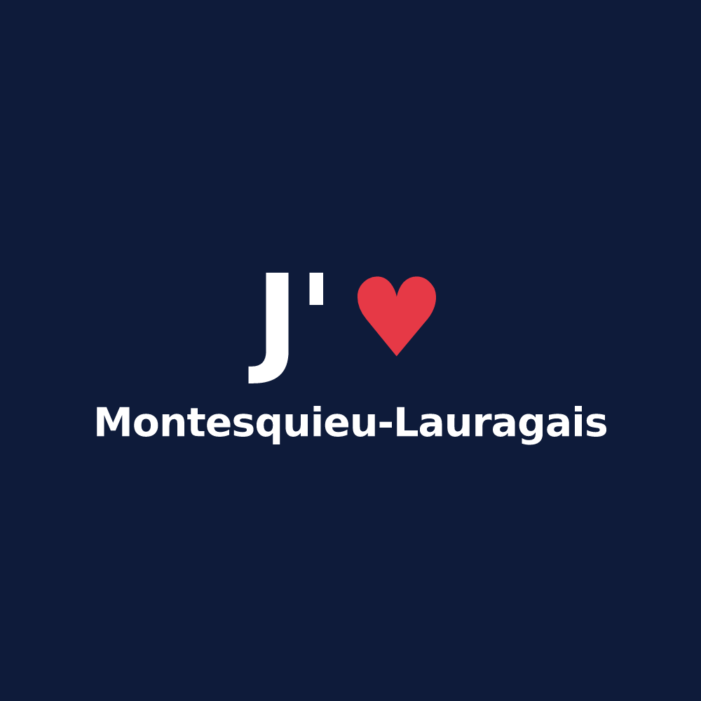 T-shirt personnalisé Montesquieu-Lauragais — design J'aime Montesquieu-Lauragais