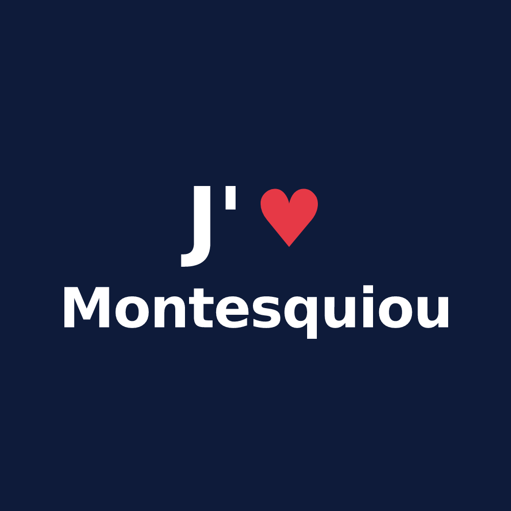 T-shirt personnalisé Montesquiou — design J'aime Montesquiou
