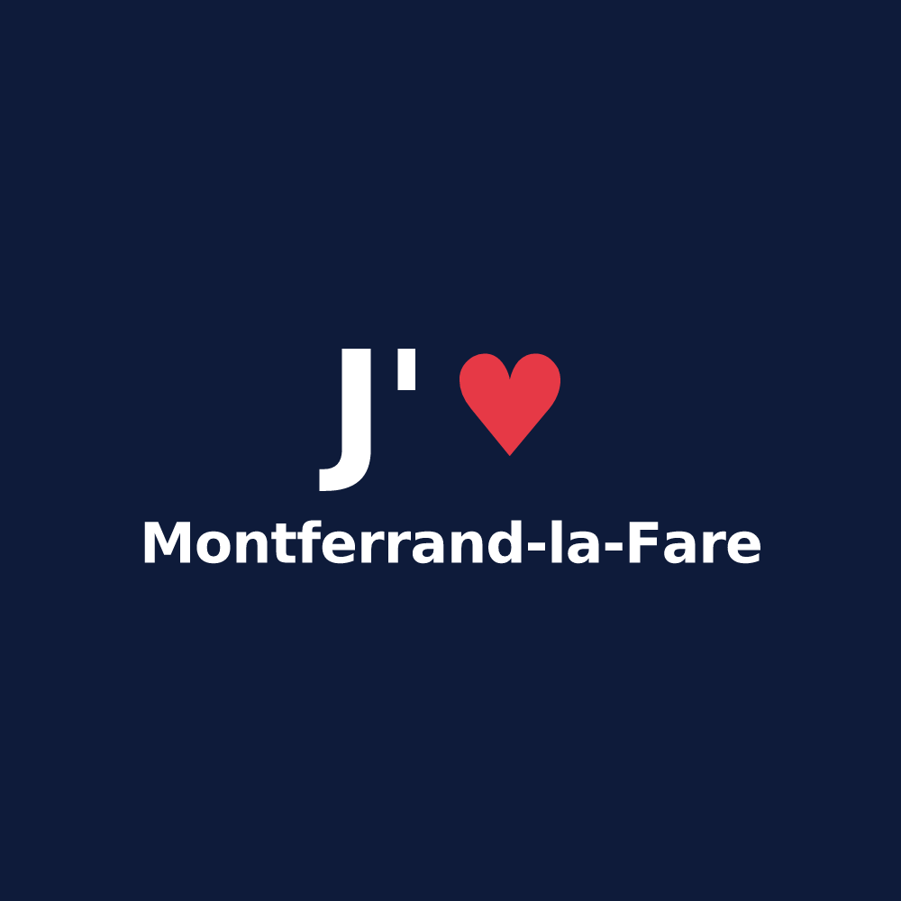 T-shirt personnalisé Montferrand-la-Fare — design J'aime Montferrand-la-Fare