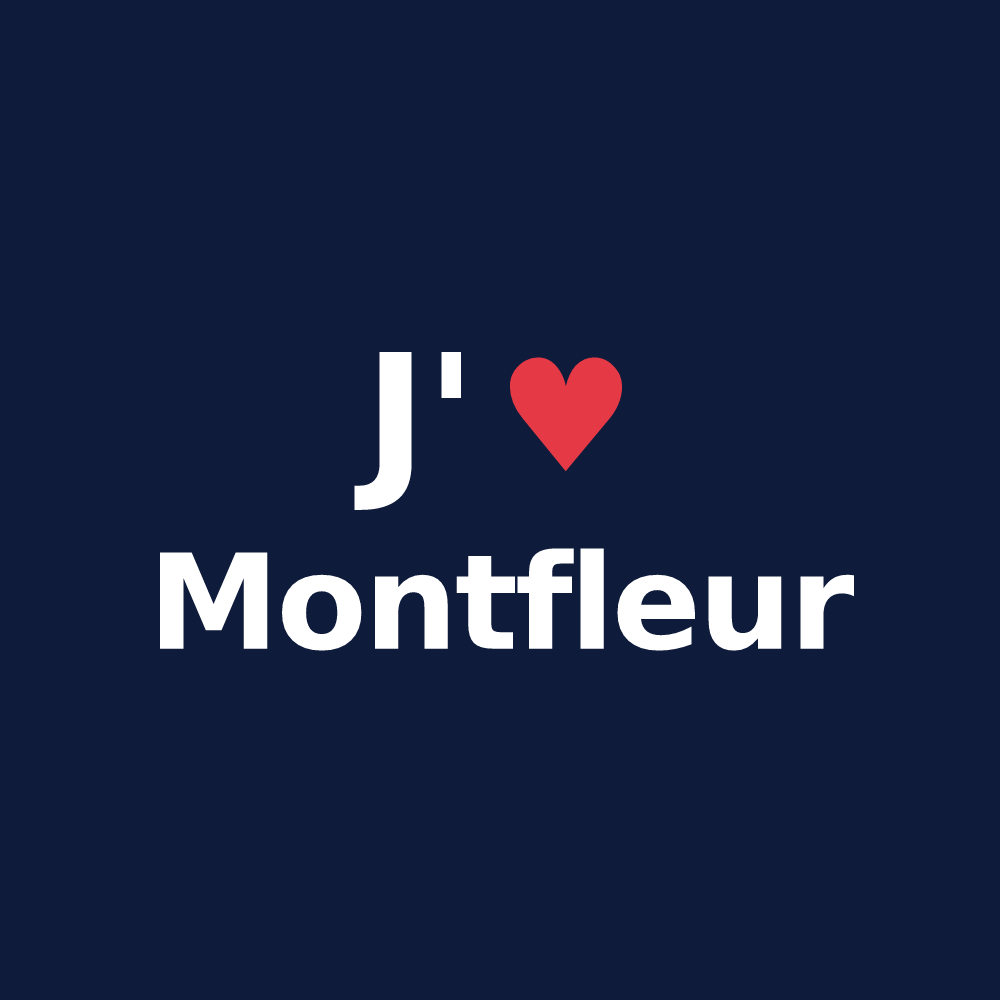 T-shirt personnalisé Montfleur — design J'aime Montfleur