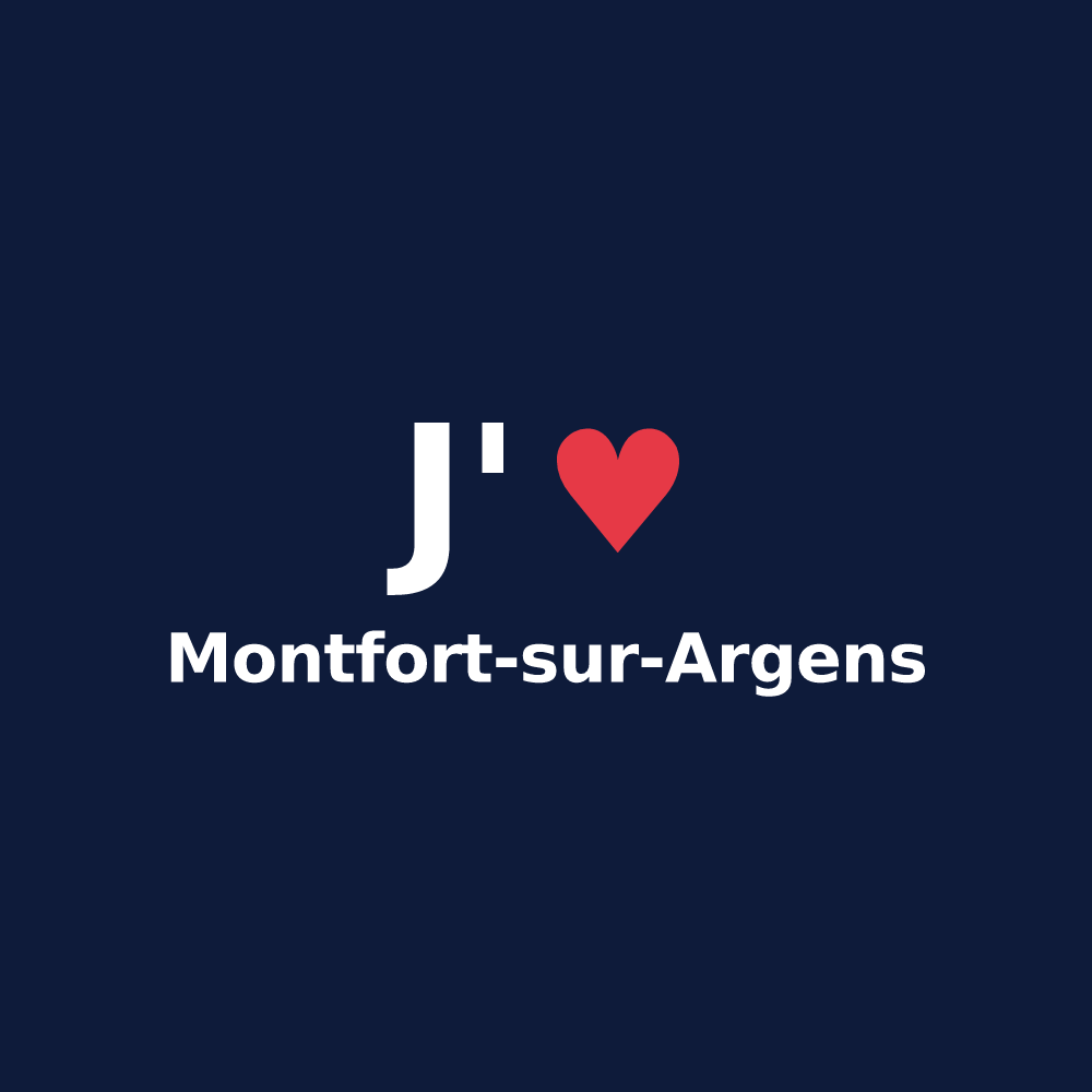 T-shirt personnalisé Montfort-sur-Argens — design J'aime Montfort-sur-Argens