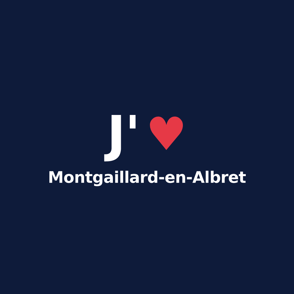 T-shirt personnalisé Montgaillard-en-Albret — design J'aime Montgaillard-en-Albret