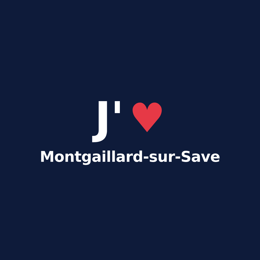 T-shirt personnalisé Montgaillard-sur-Save — design J'aime Montgaillard-sur-Save