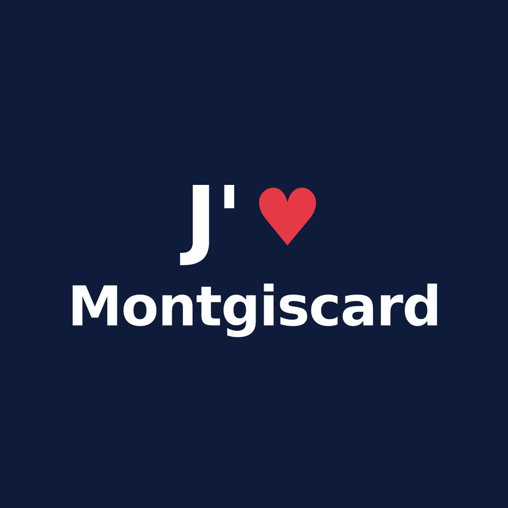 T-shirt personnalisé Montgiscard — design J'aime Montgiscard