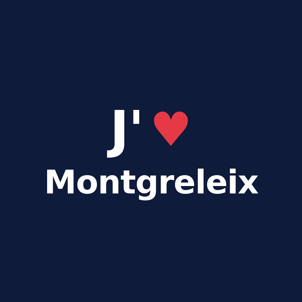 T-shirt personnalisé Montgreleix — design J'aime Montgreleix