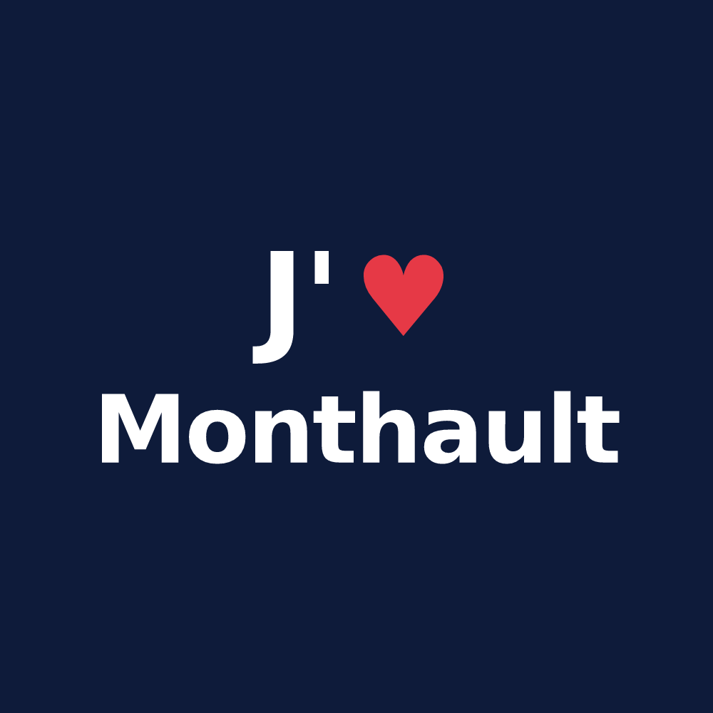 T-shirt personnalisé Monthault — design J'aime Monthault