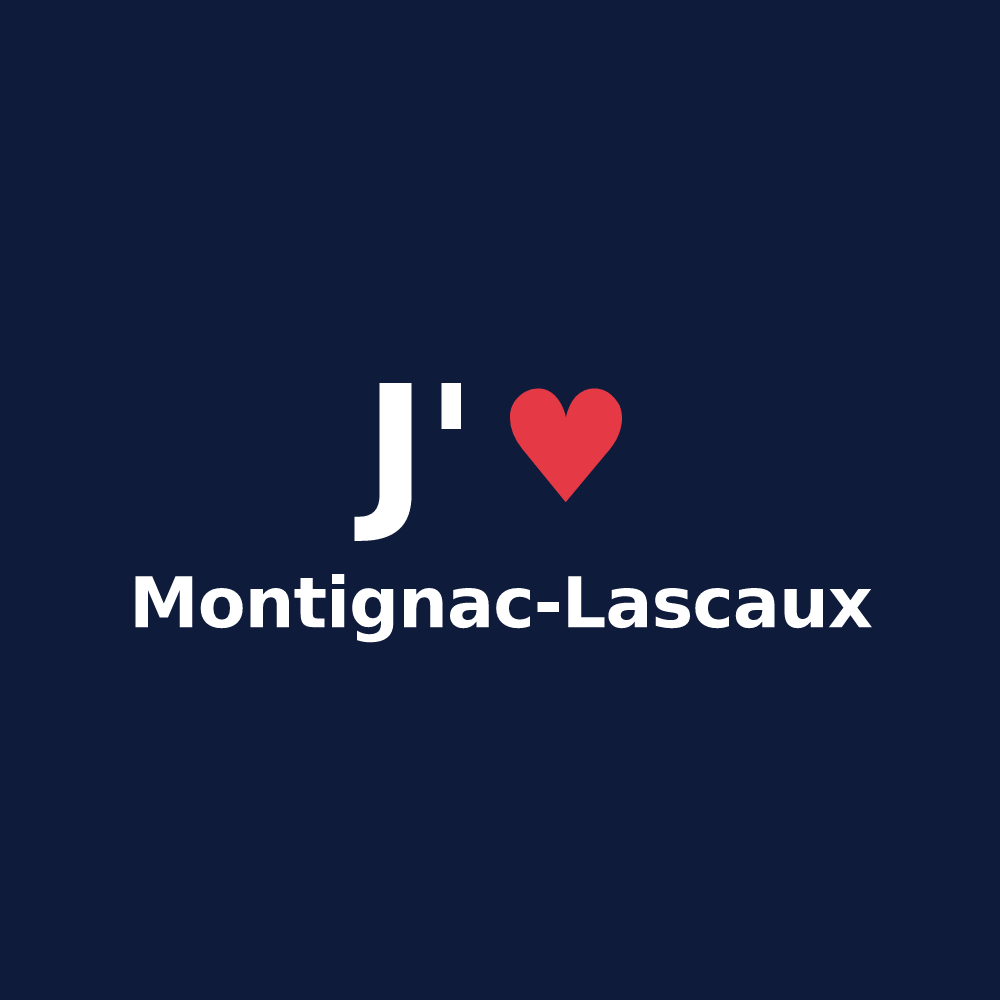 T-shirt personnalisé Montignac-Lascaux — design J'aime Montignac-Lascaux