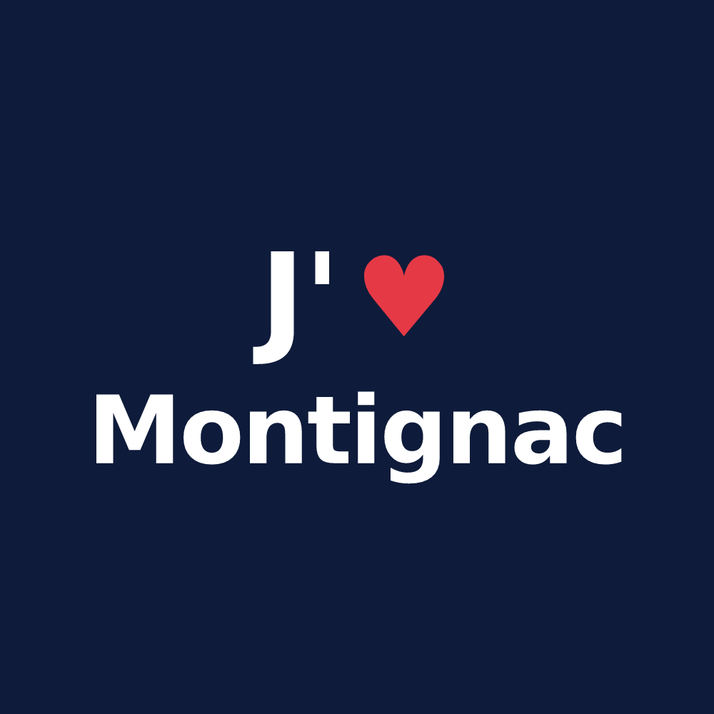 T-shirt personnalisé Montignac — design J'aime Montignac