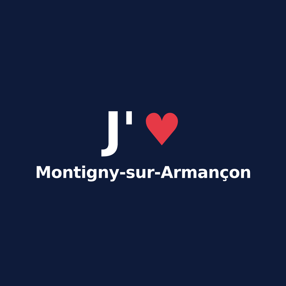 T-shirt personnalisé Montigny-sur-Armançon — design J'aime Montigny-sur-Armançon