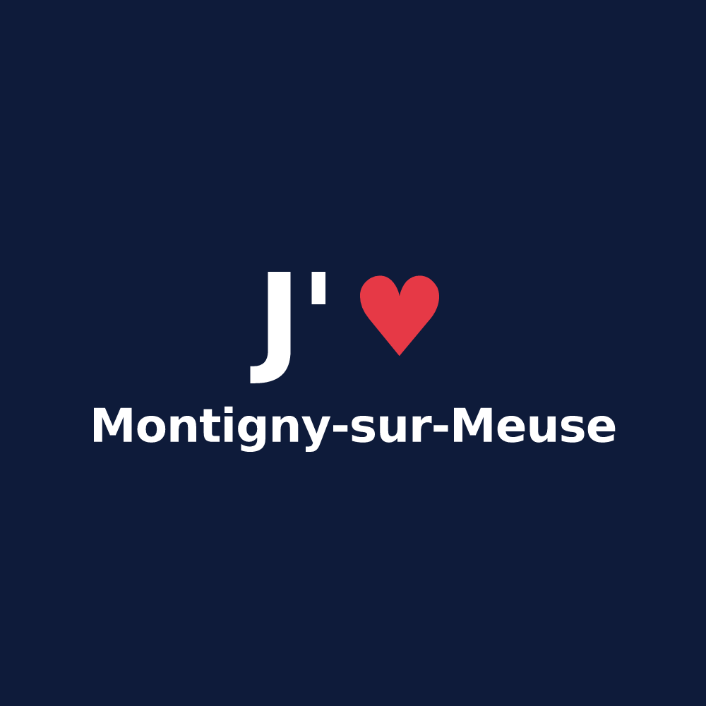 T-shirt personnalisé Montigny-sur-Meuse — design J'aime Montigny-sur-Meuse