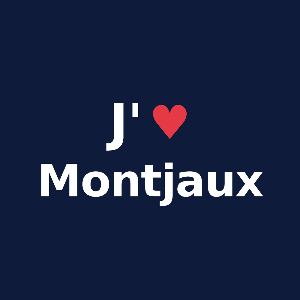 T-shirt personnalisé Montjaux — design J'aime Montjaux