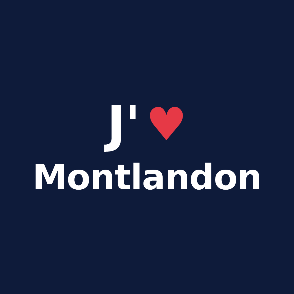 T-shirt personnalisé Montlandon — design J'aime Montlandon