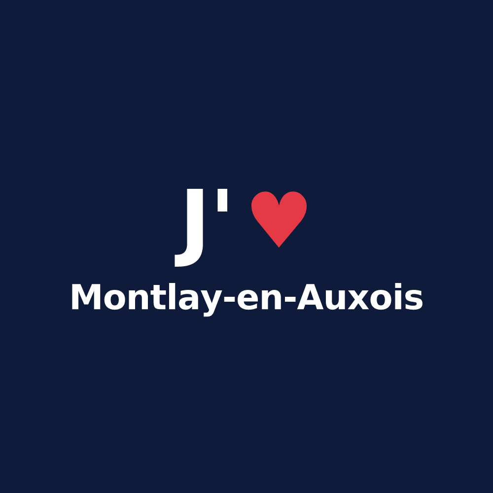 T-shirt personnalisé Montlay-en-Auxois — design J'aime Montlay-en-Auxois