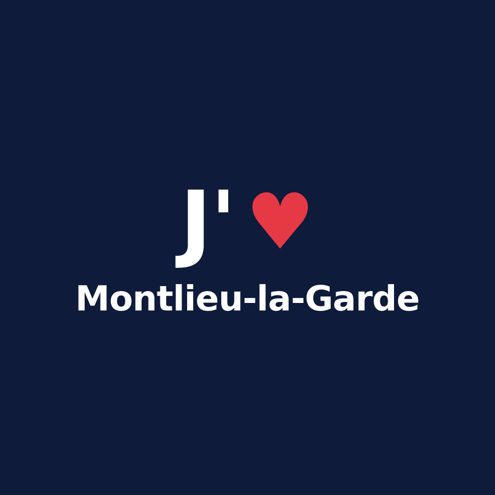 T-shirt personnalisé Montlieu-la-Garde — design J'aime Montlieu-la-Garde