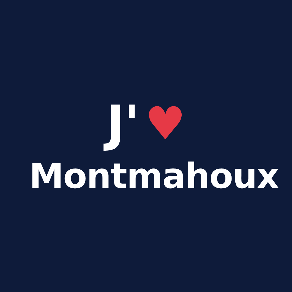 T-shirt personnalisé Montmahoux — design J'aime Montmahoux