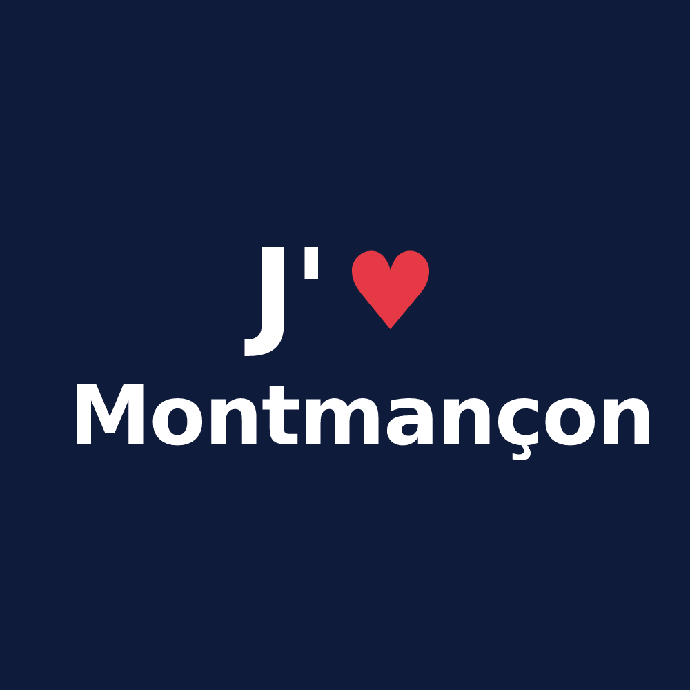 T-shirt personnalisé Montmançon — design J'aime Montmançon
