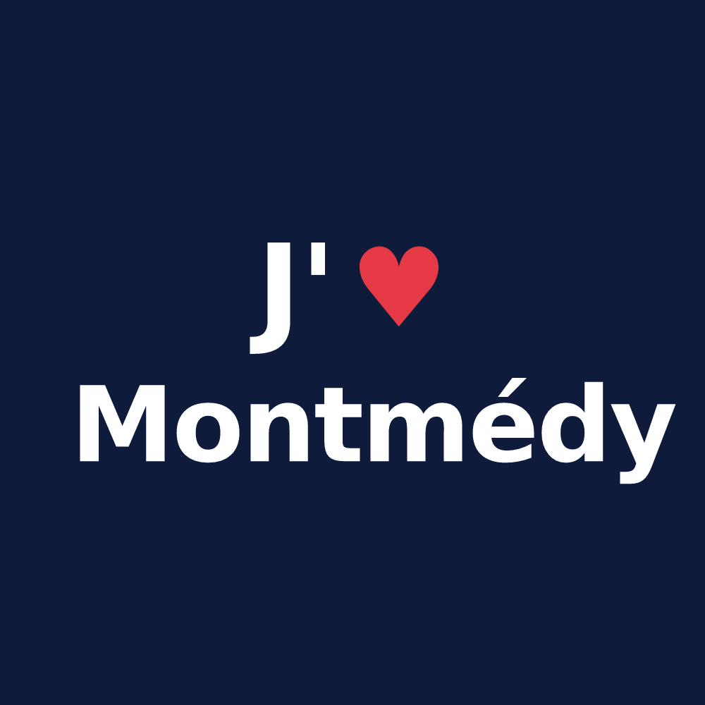 T-shirt personnalisé Montmédy — design J'aime Montmédy