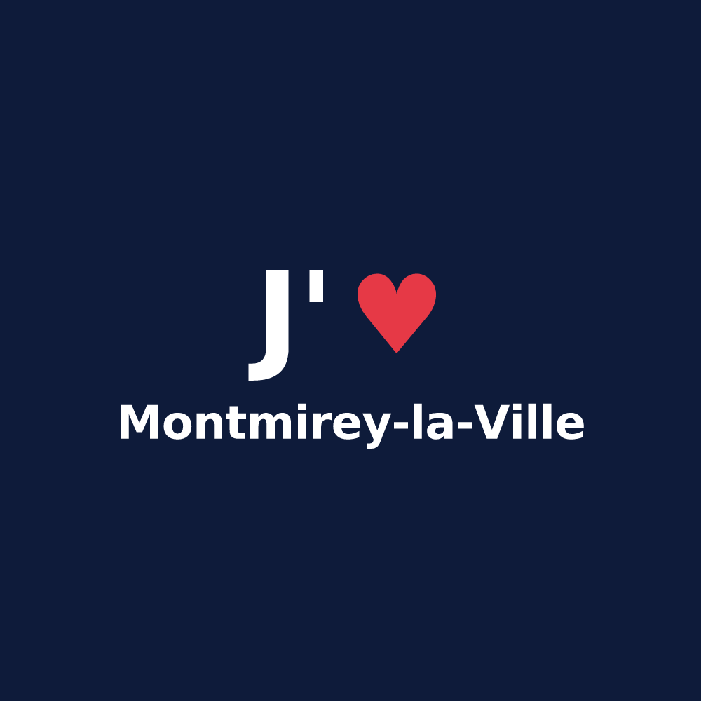 T-shirt personnalisé Montmirey-la-Ville — design J'aime Montmirey-la-Ville
