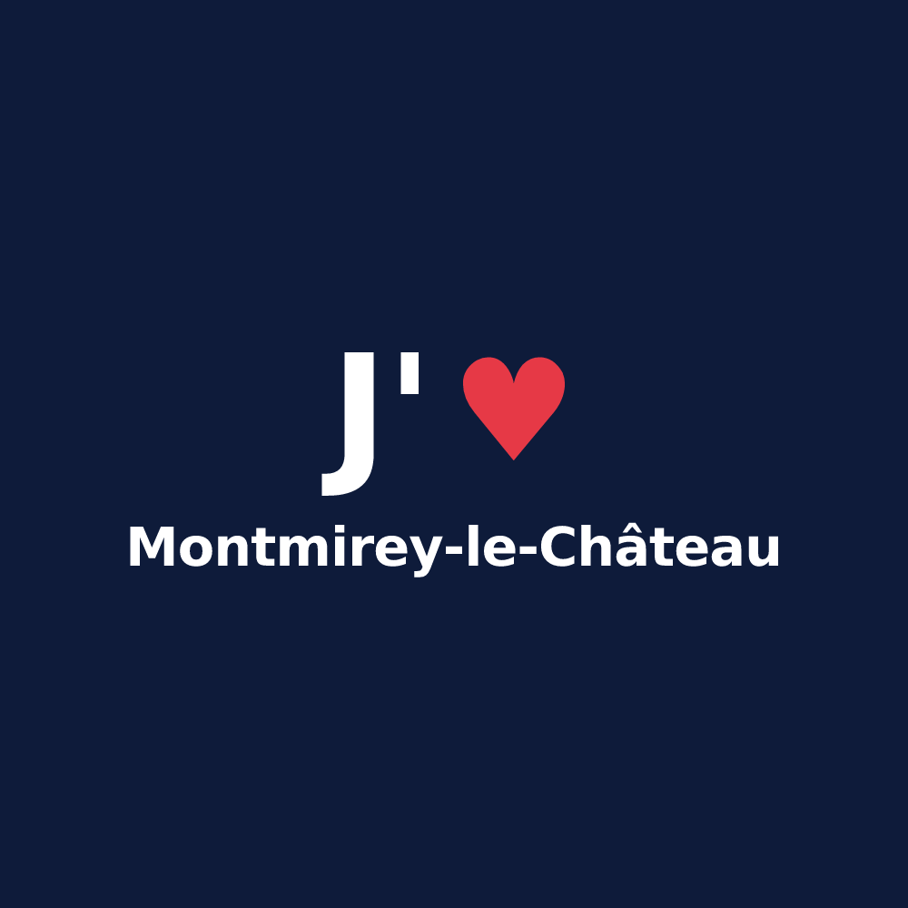 T-shirt personnalisé Montmirey-le-Château — design J'aime Montmirey-le-Château
