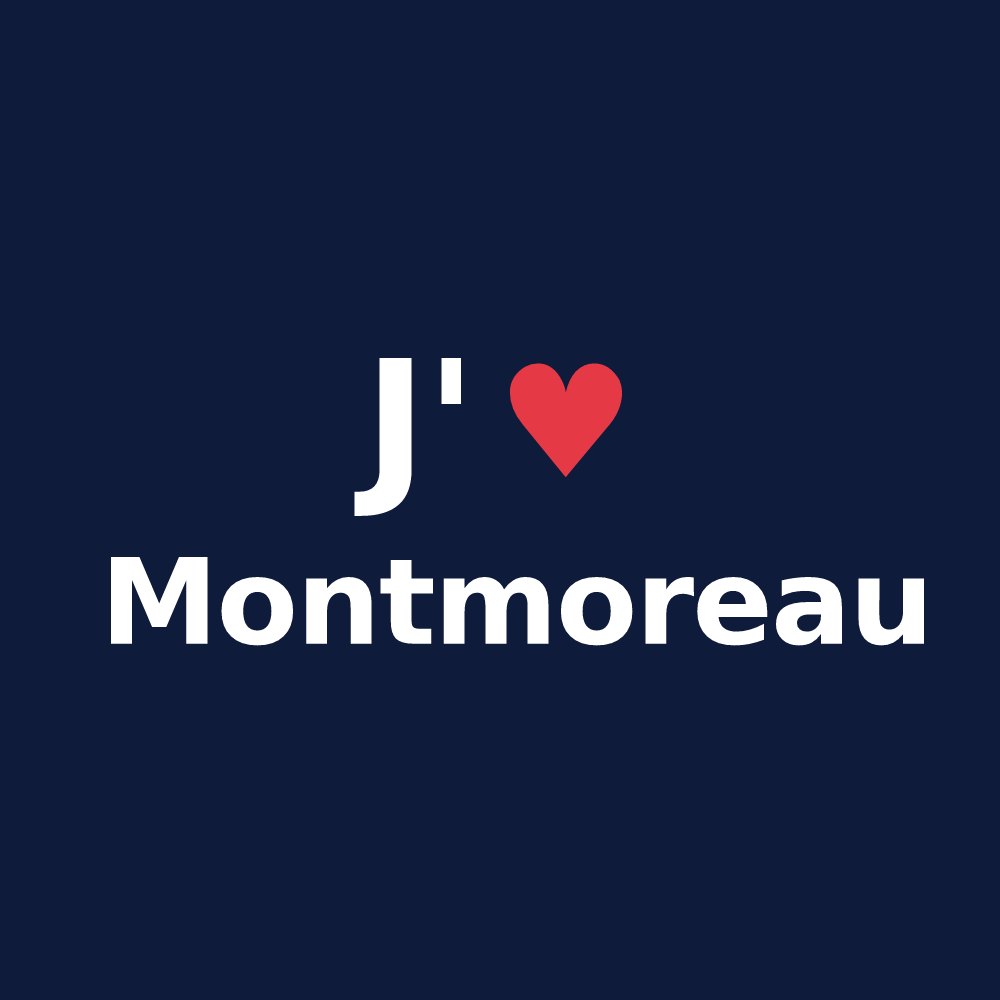 T-shirt personnalisé Montmoreau — design J'aime Montmoreau