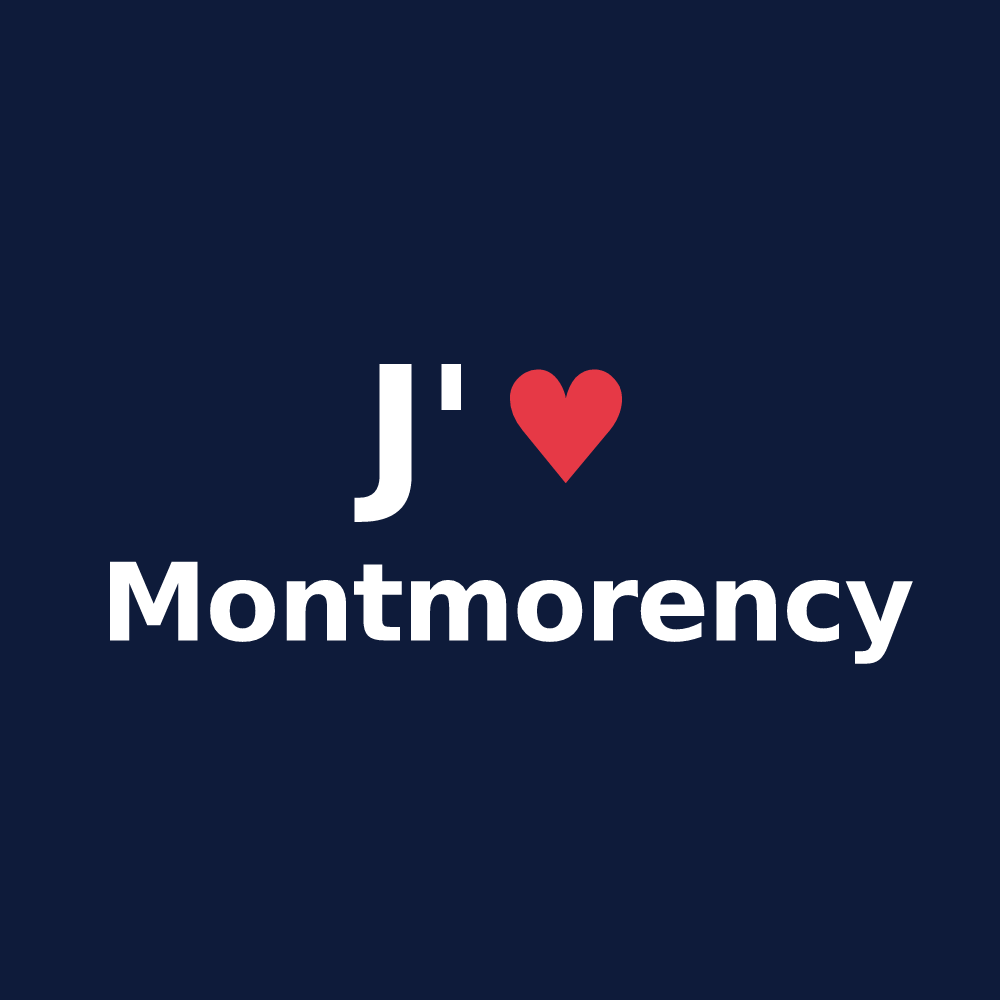 T-shirt personnalisé Montmorency — design J'aime Montmorency