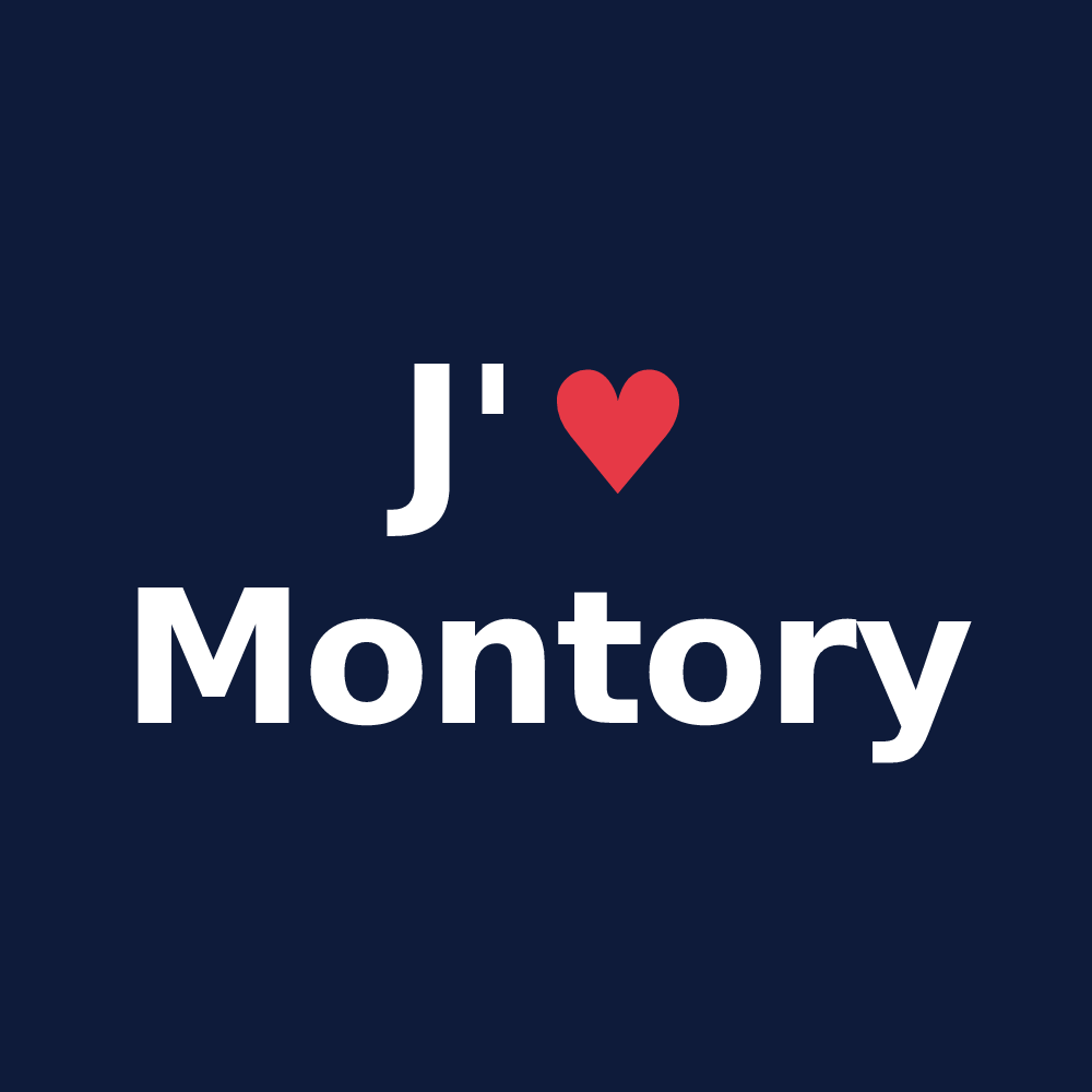T-shirt personnalisé Montory — design J'aime Montory