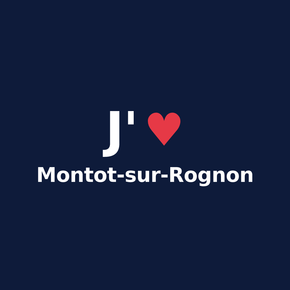 T-shirt personnalisé Montot-sur-Rognon — design J'aime Montot-sur-Rognon