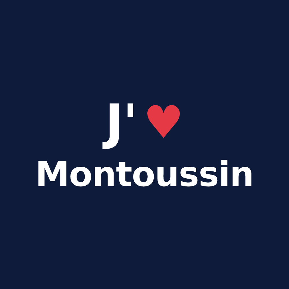 T-shirt personnalisé Montoussin — design J'aime Montoussin